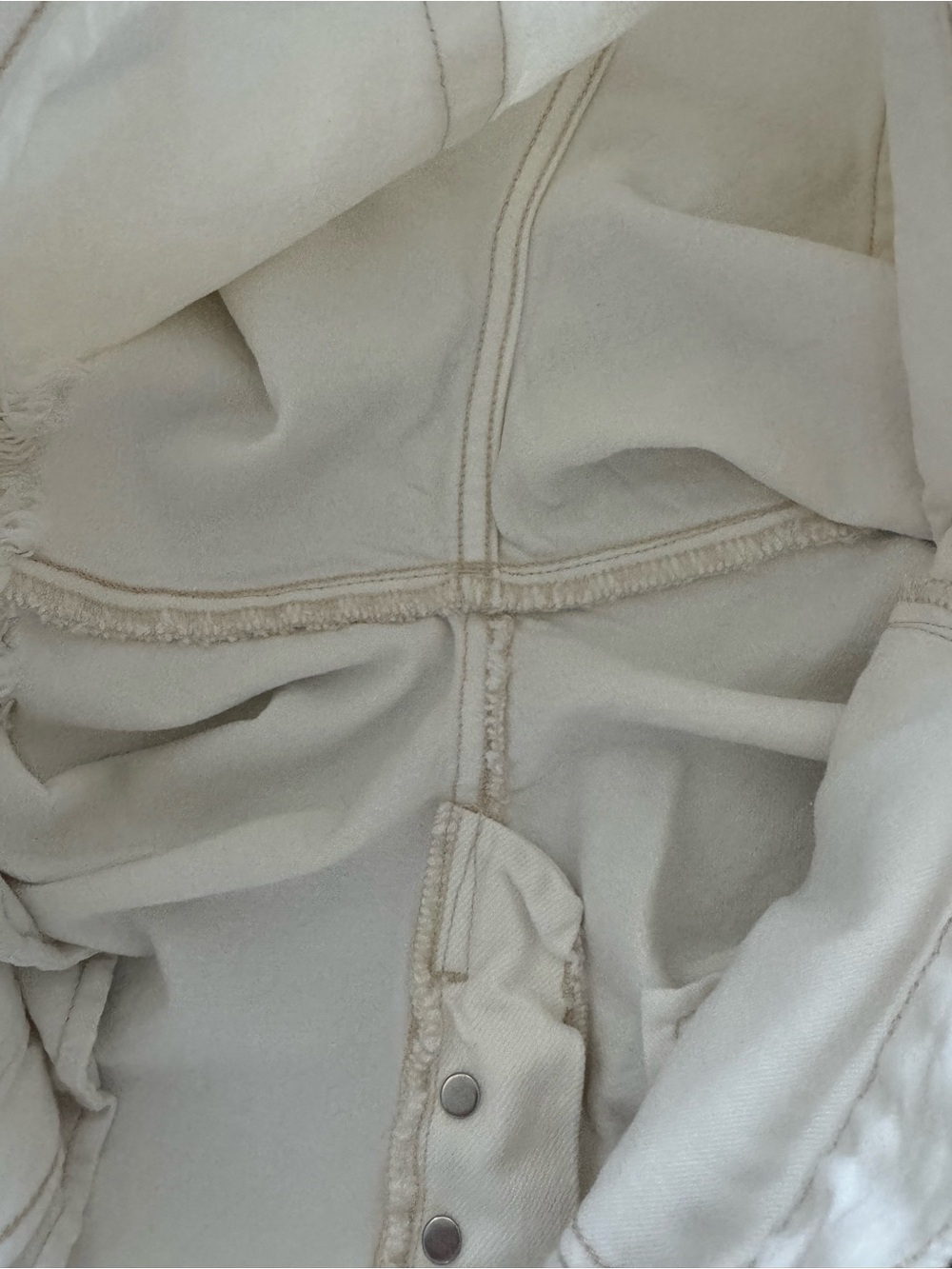 Women's Agolde White Denim Parker Long Frayed Hem Denim Shorts Size 29 - Picture 4 of 6